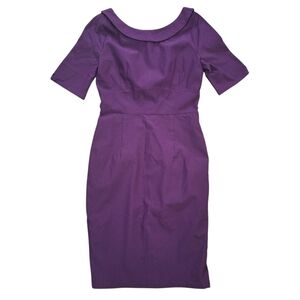 MissMay Purple Retro Inspired Stretch Pencil Dress, Sz L